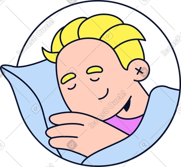 Avatar homme endormi PNG, SVG