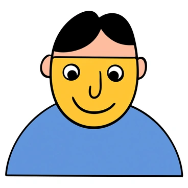 Close-up of a light-skinned person with big eyes wearing a mask depicting a cheerful face. The mask has a big smile and bright features, contrasting with the person's worried expression visible around the edges of the mask. The person has short dark hair and is wearing a simple blue shirt. The background is slightly blurred, emphasizing the contrast between the friendly mask and the concern in the person's eyes.
