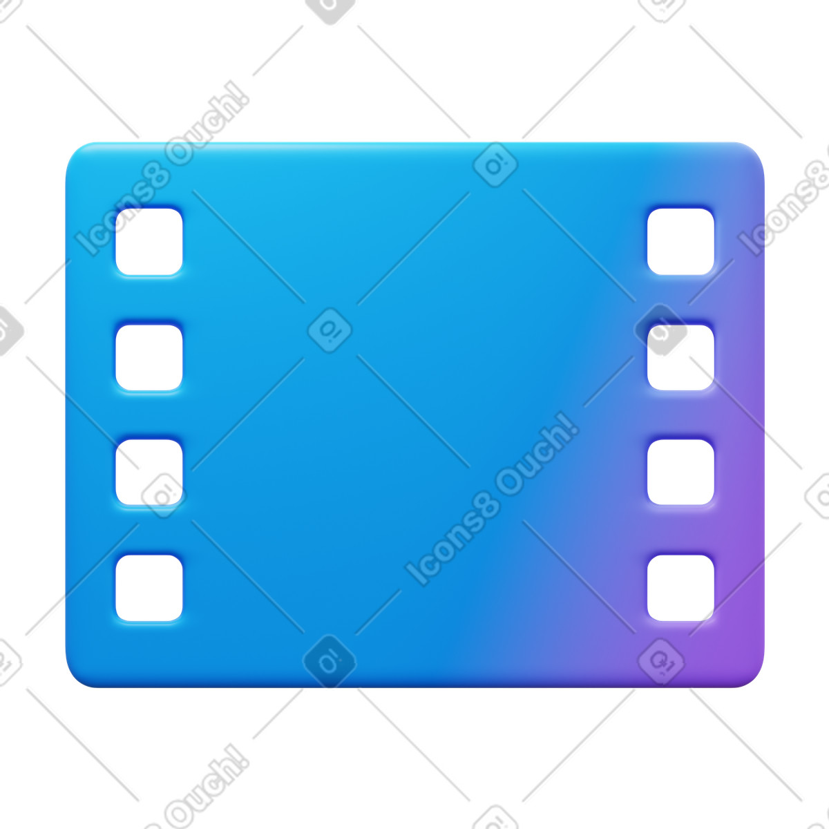 3D Fluency スタイルの Movie のイラストをPNG、SVG形式でダウンロード