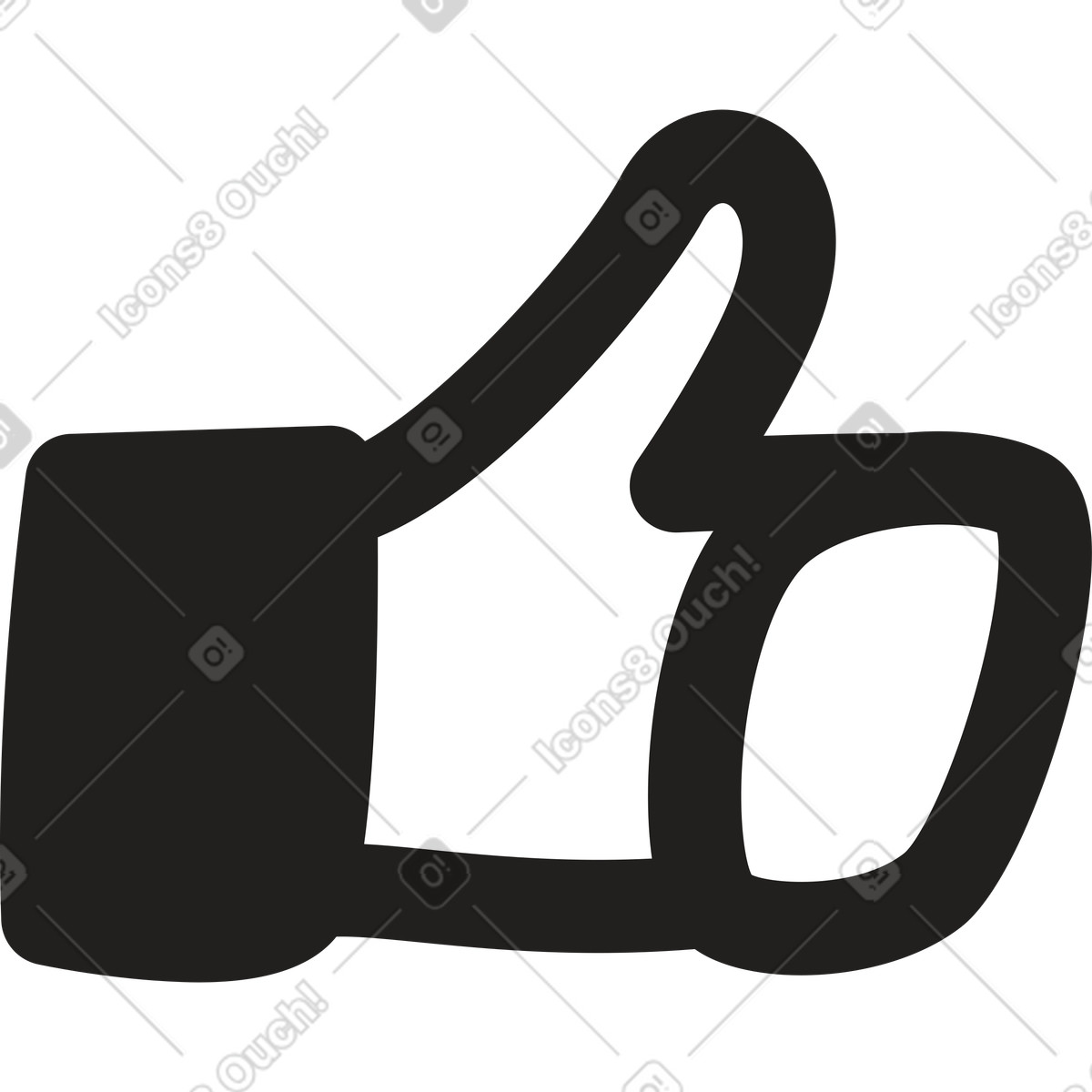 Thumb up illustration in PNG, SVG