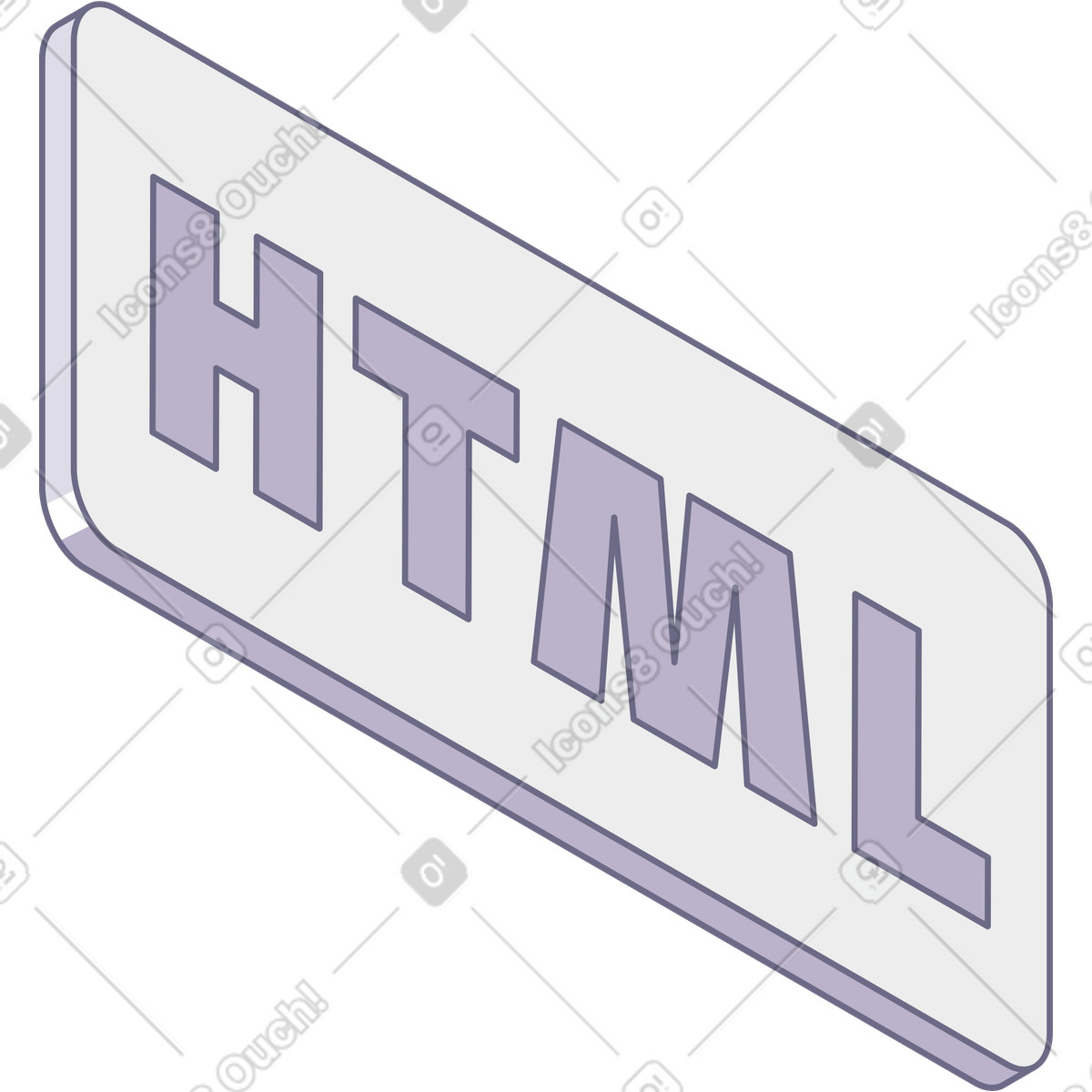 Lettering html in plate text illustration Modul style download PNG, SVG