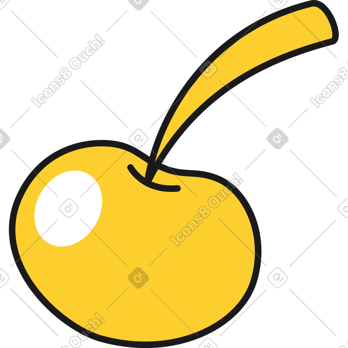 Cherry illustration in Taxi style download in PNG, SVG