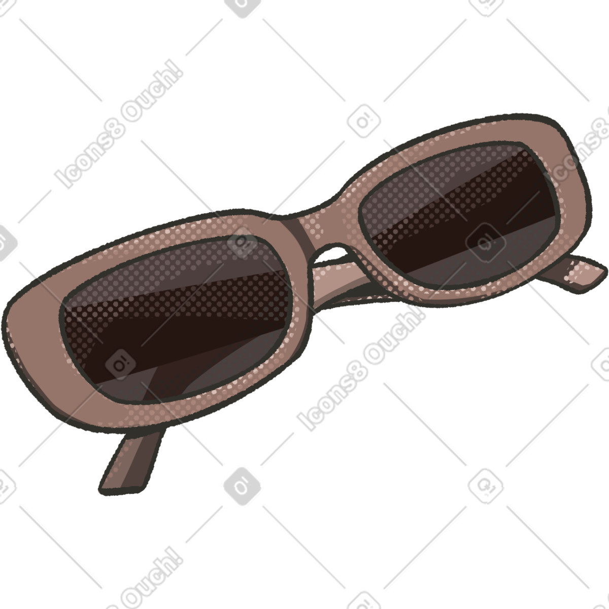 Illustration Sunglasses dans le style Dots à télécharger aux formats PNG, SVG