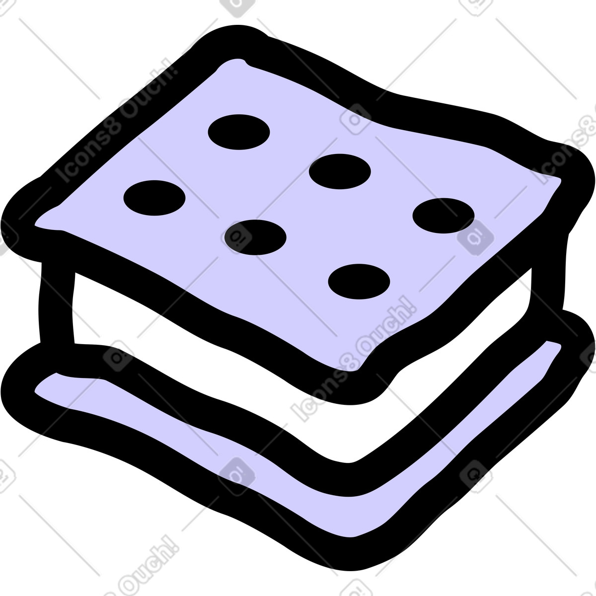 Illustration Biscuit dans le style Notes à télécharger aux formats PNG, SVG