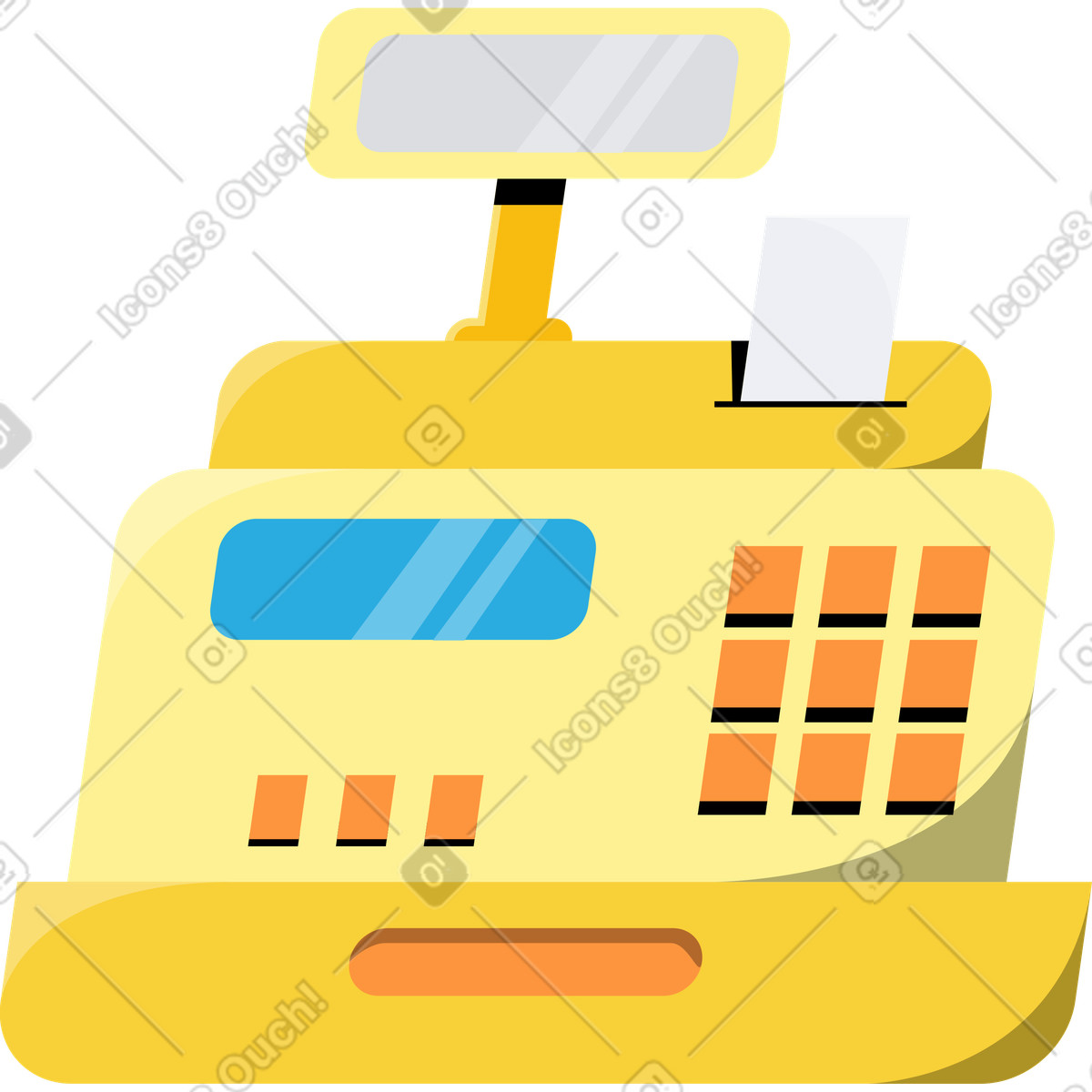 Ilustración Cajero automático en estilo Jaconda a descargar en PNG y SVG