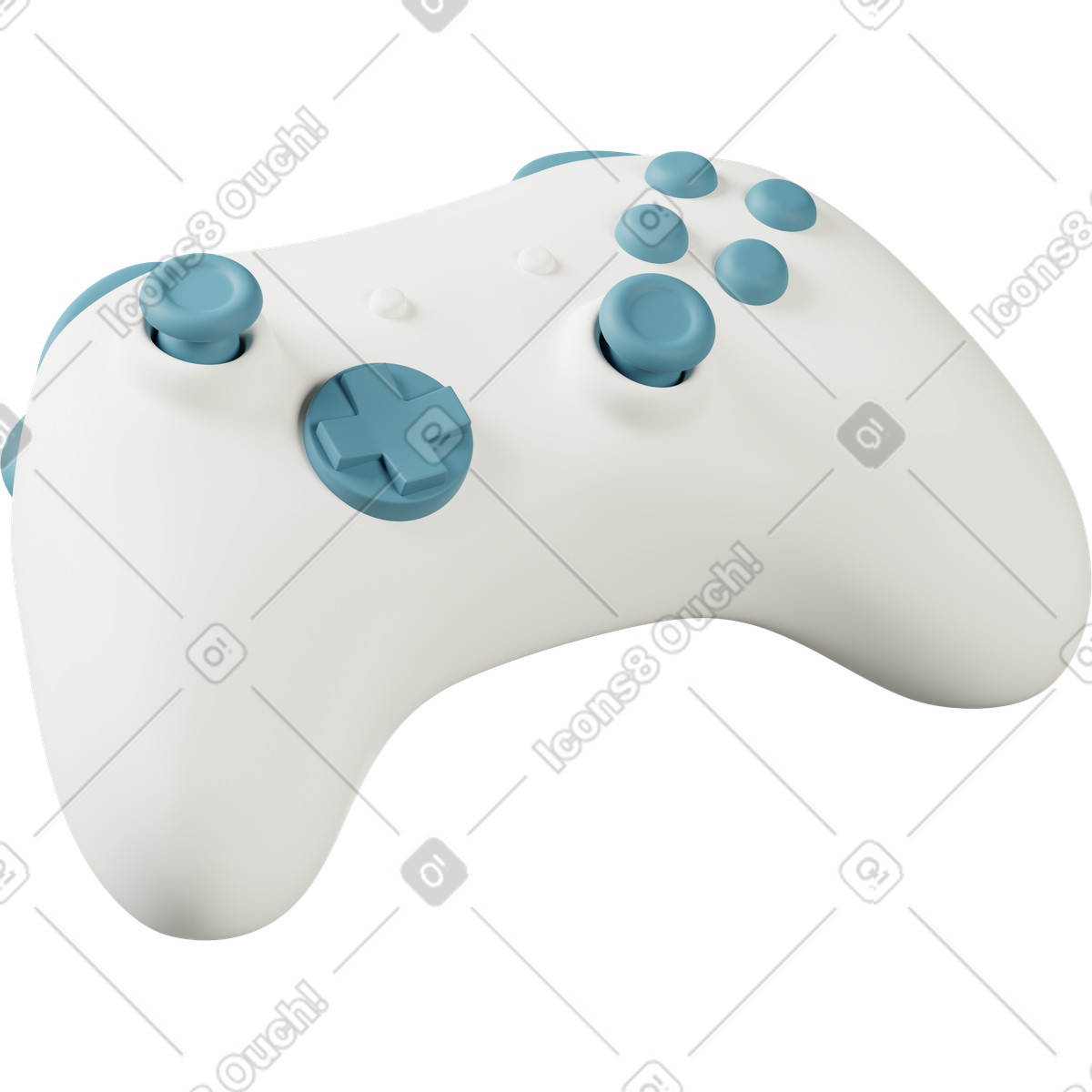 Иллюстрация White gamepad в стиле 3D Casual life — скачать в форматах PNG, SVG
