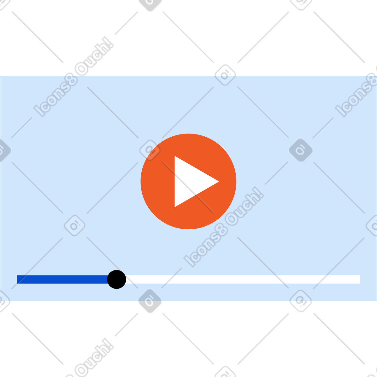 Ilustración Reproductor de video en estilo Tiny a descargar en PNG y SVG