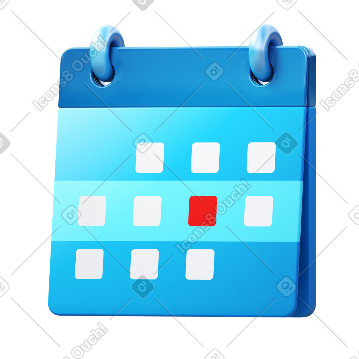 Ilustración Tear off calendar en estilo 3D Fluency a descargar en PNG y SVG