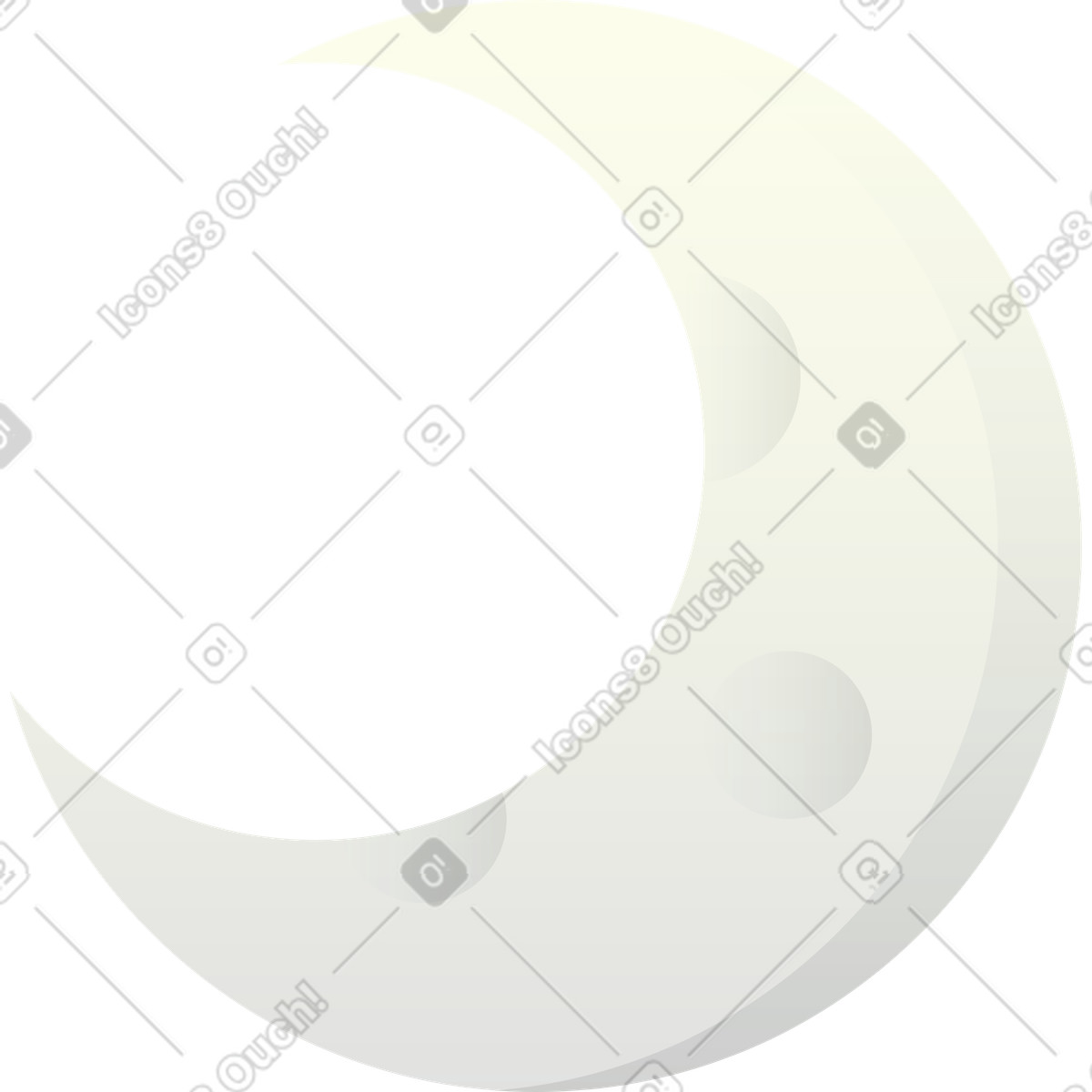 Hugo 스타일의 달 일러스트레이션 PNG, SVG 다운로드