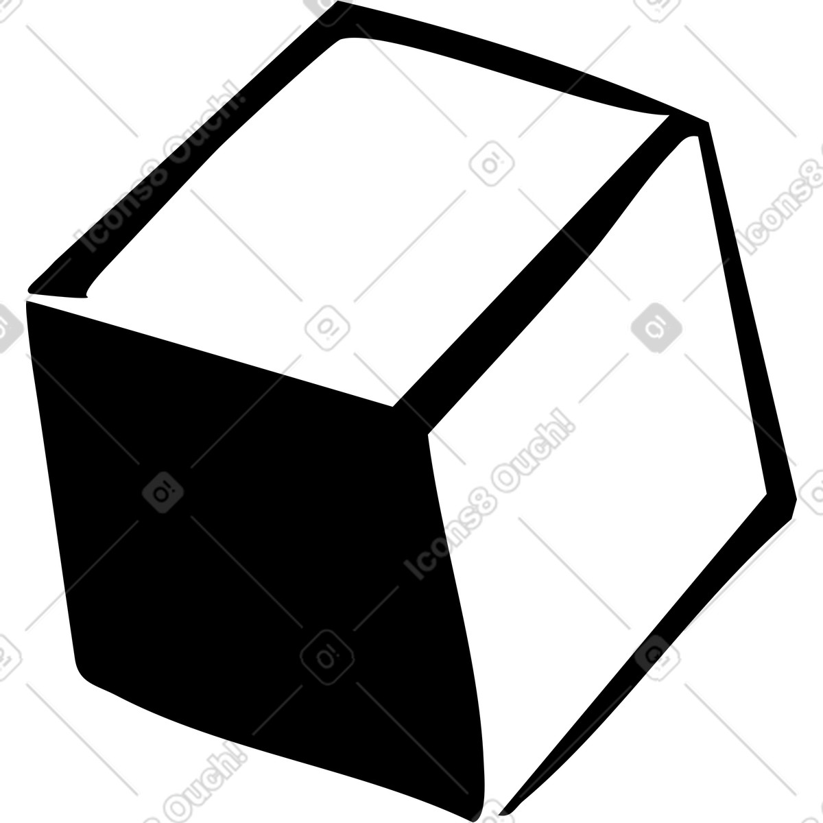 Ilustração de Cubo em no estilo Line para baixar em PNG, SVG