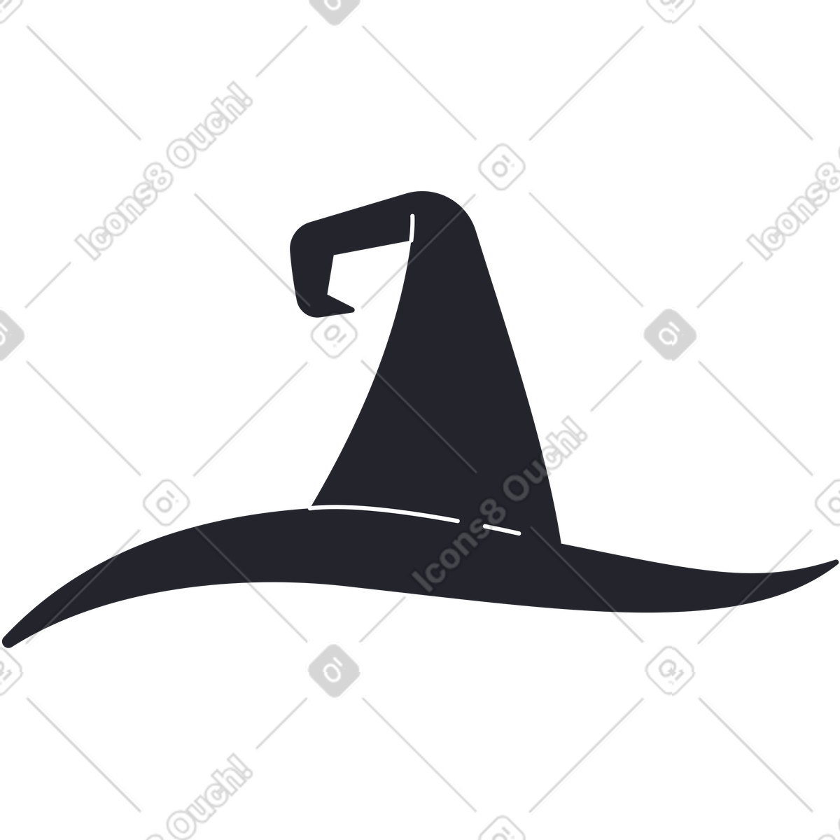 Ilustração de Chapéu bruxa em no estilo Boba para baixar em PNG, SVG