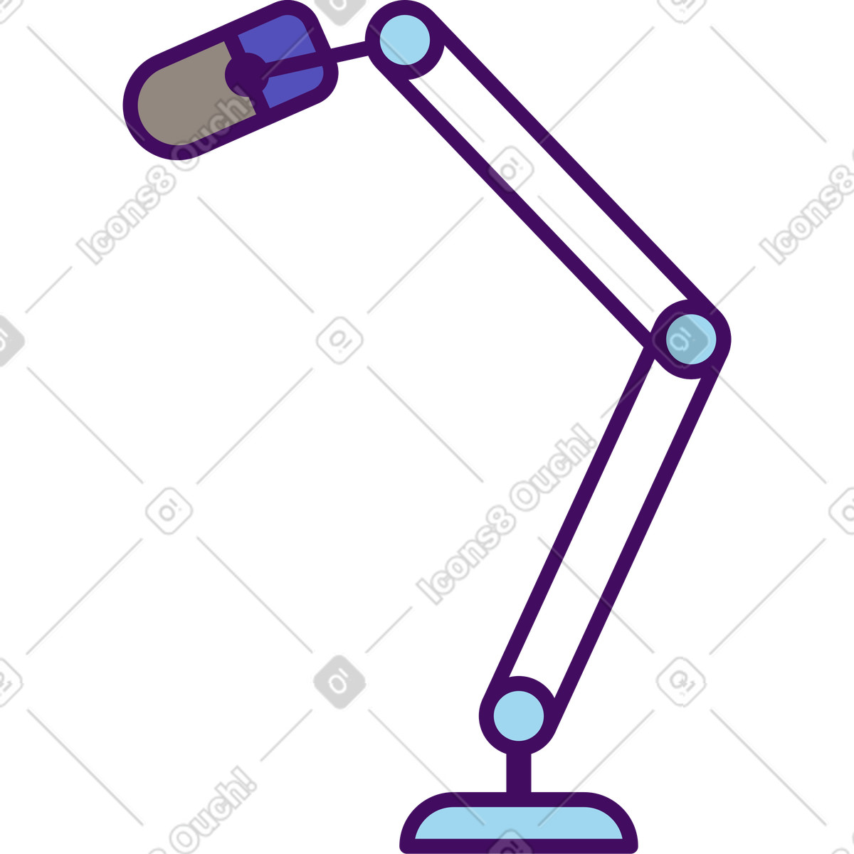 Ilustração de Microfone em pé no estilo Simplistic para baixar PNG, SVG