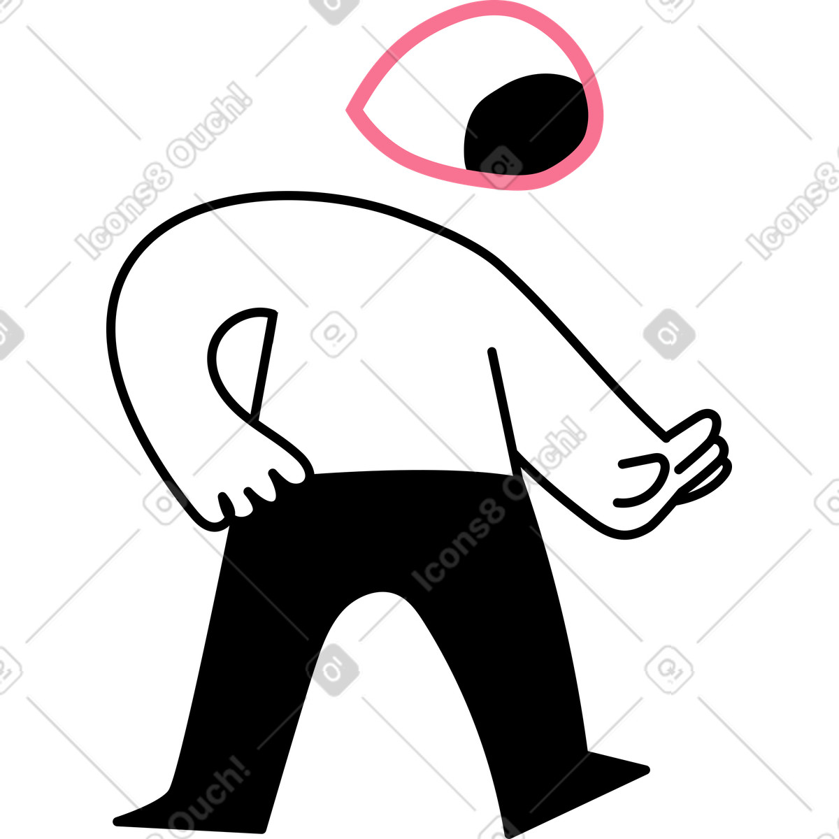 Giggle スタイルの 大きな目を持つキャラクター のイラストをPNG、SVG形式でダウンロード