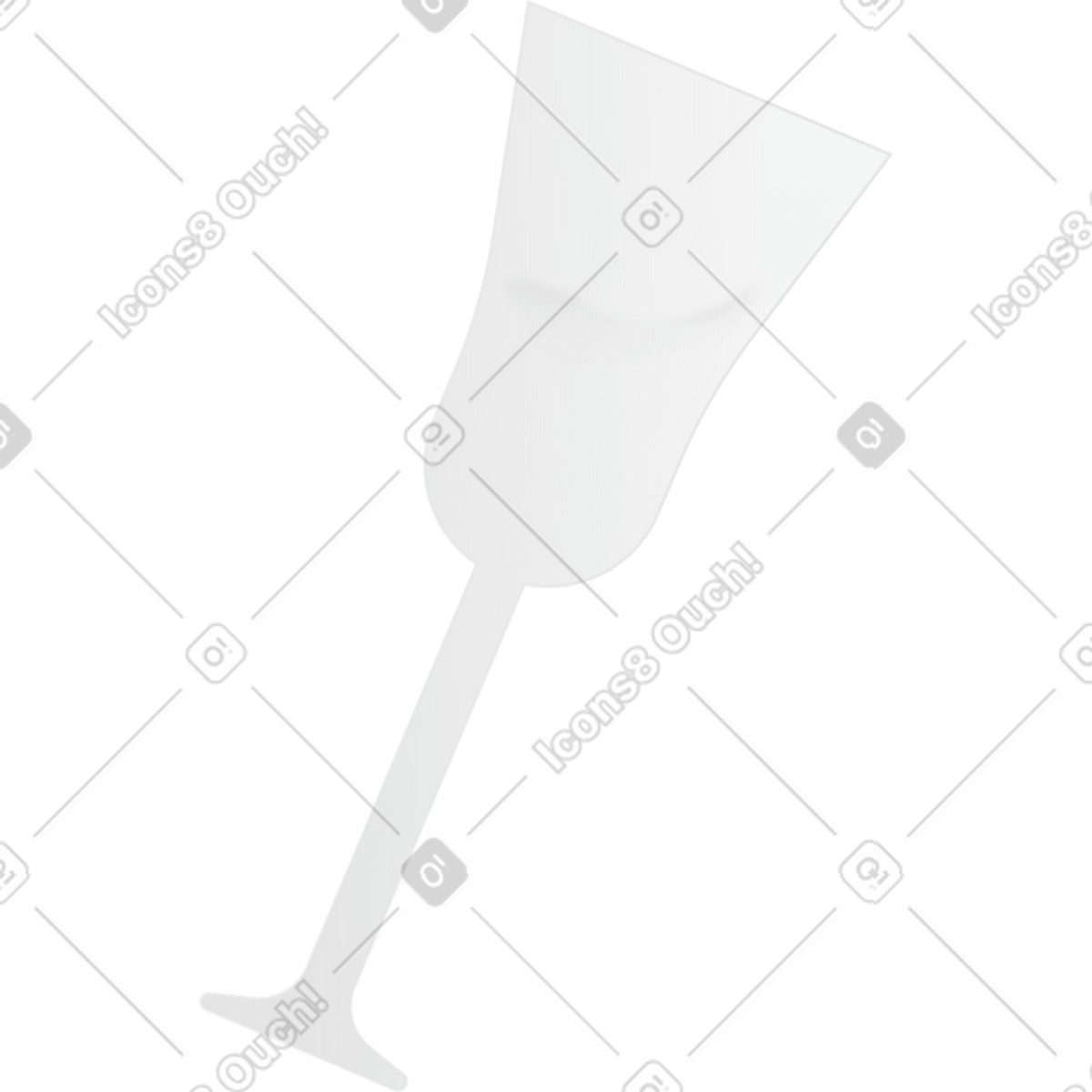 Bicchiere di champagne illustrazione in stile Morphis scarica in PNG, SVG