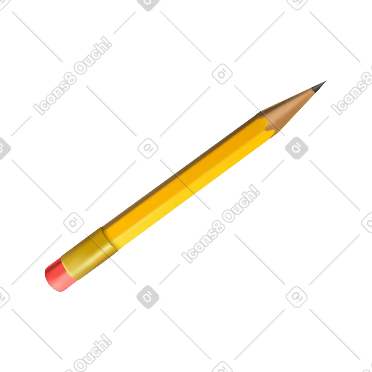 Ilustração de Yellow pencil em no estilo Jumble para baixar em PNG, SVG
