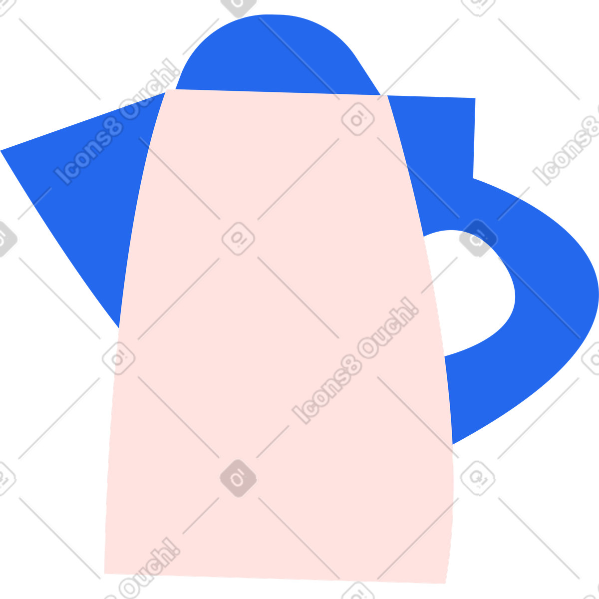 Ilustración Tetera en estilo Kingdom a descargar en PNG y SVG