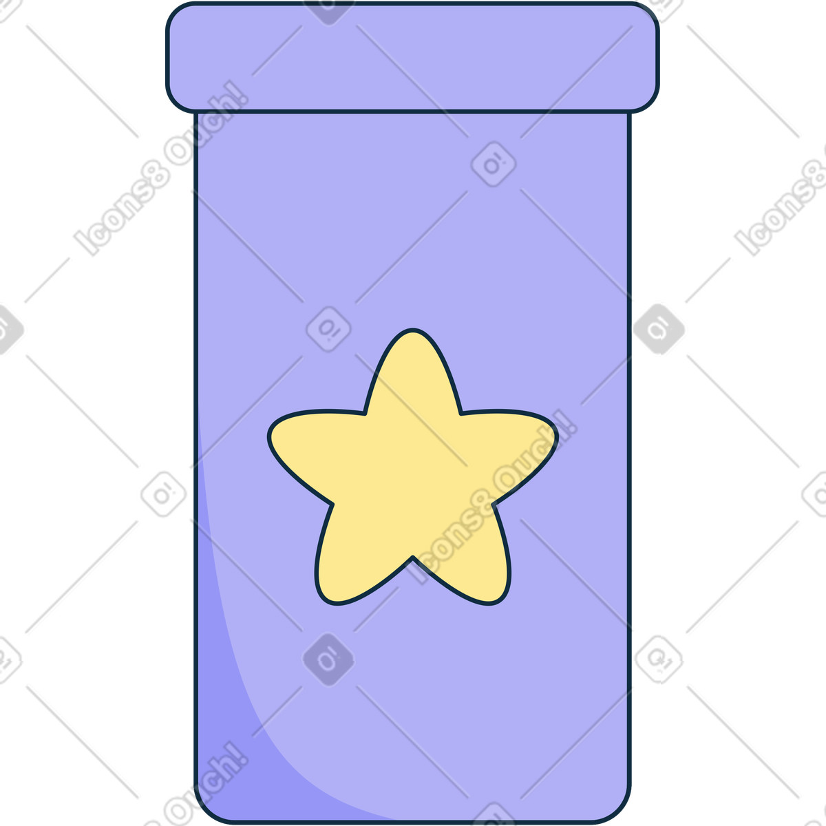 Bicchiere illustrazione in stile Bubble gum scarica in PNG, SVG