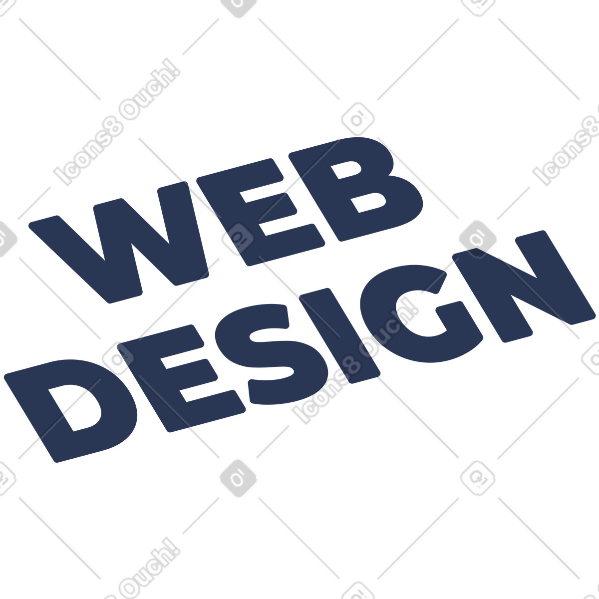 Ilustração de Letras web design texto em no estilo Lucent para baixar em PNG, SVG