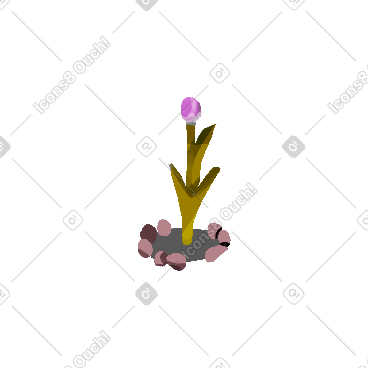 Ilustração de Flor em no estilo Atomic para baixar em PNG, SVG