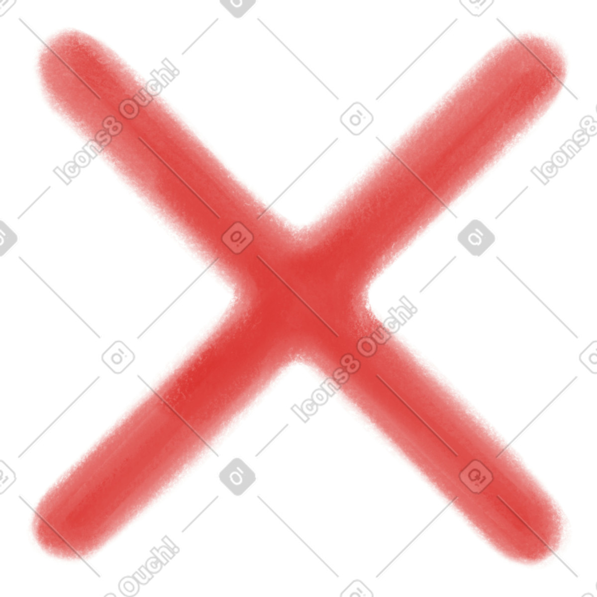 Illustration Cross dans le style Mushy à télécharger aux formats PNG, SVG