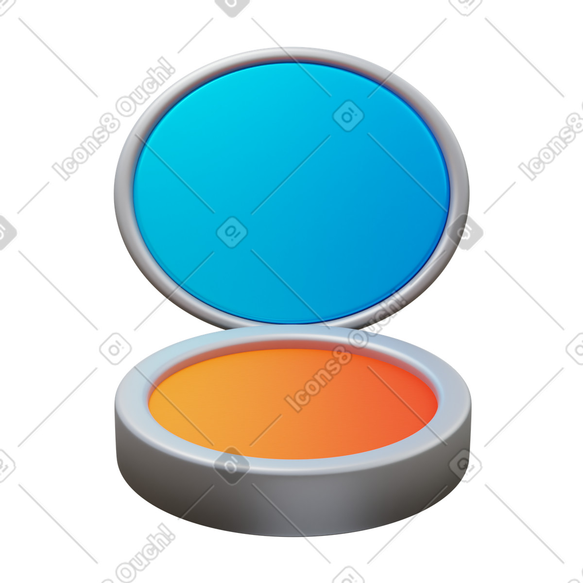 Face powder illustration in 3D Fluency style download in PNG, SVG
