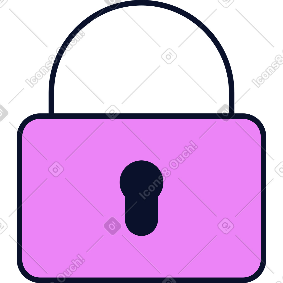 下载 Flexy 风格的 锁 插画，支持 PNG、SVG 格式