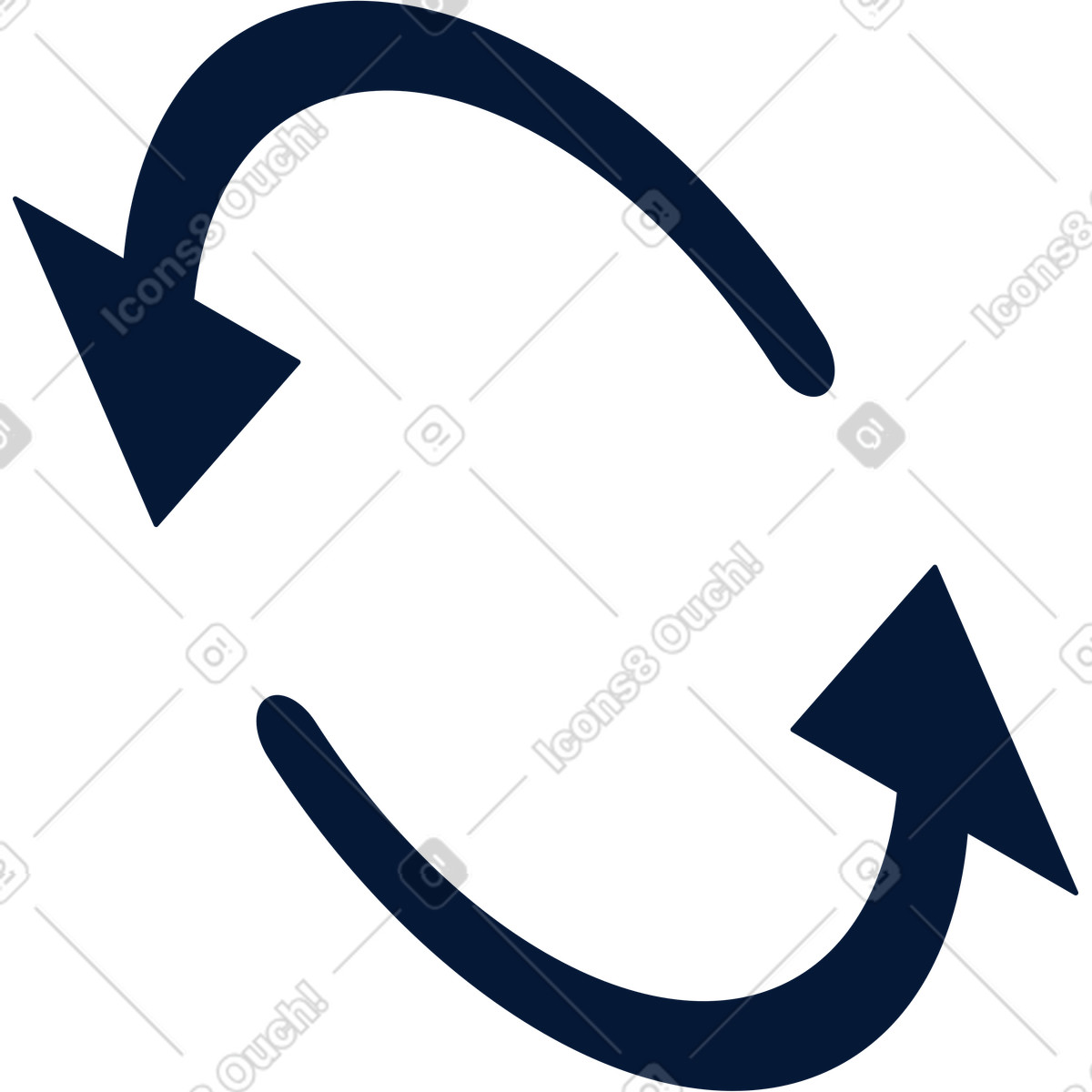 Ilustración Flecha de intercambio circular en estilo Neat a descargar en PNG y SVG