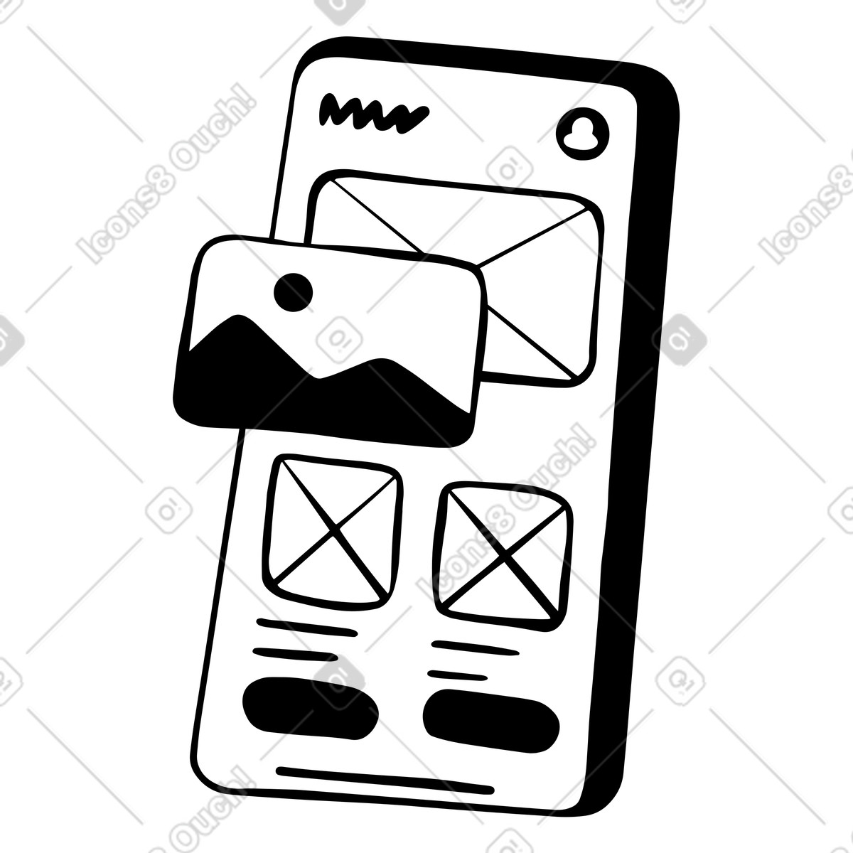 Adaptive application design and app development illustration in PNG, SVG
