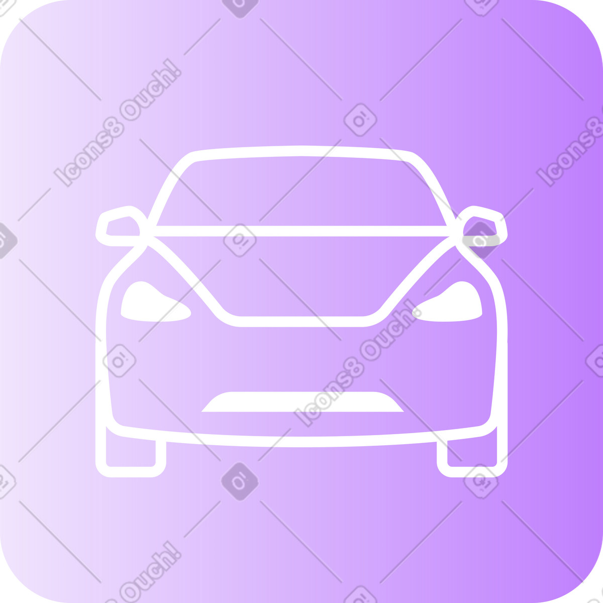 Car icon illustration in Lucent style download in PNG, SVG