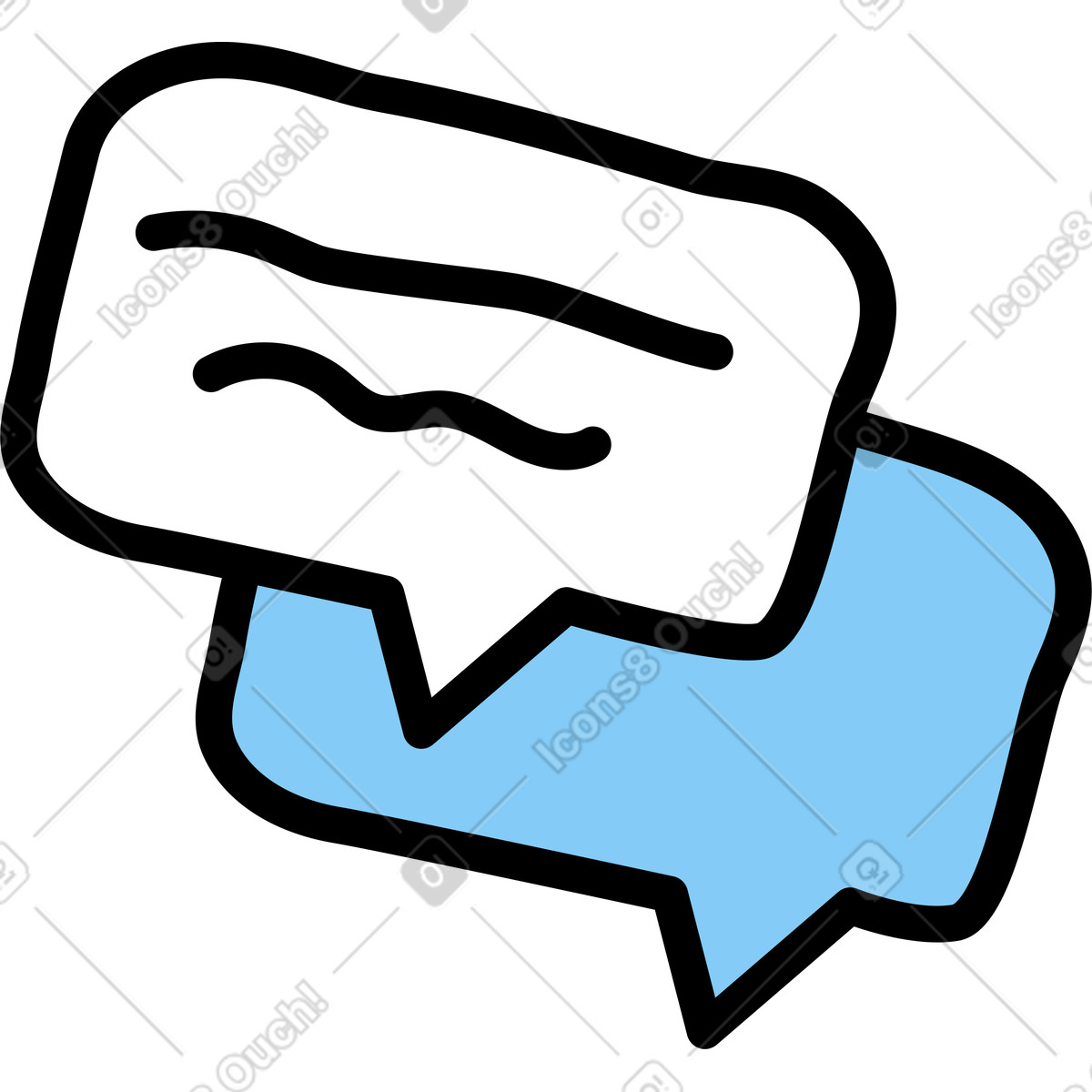 Notes 스타일의 잡담 일러스트레이션 PNG, SVG 다운로드