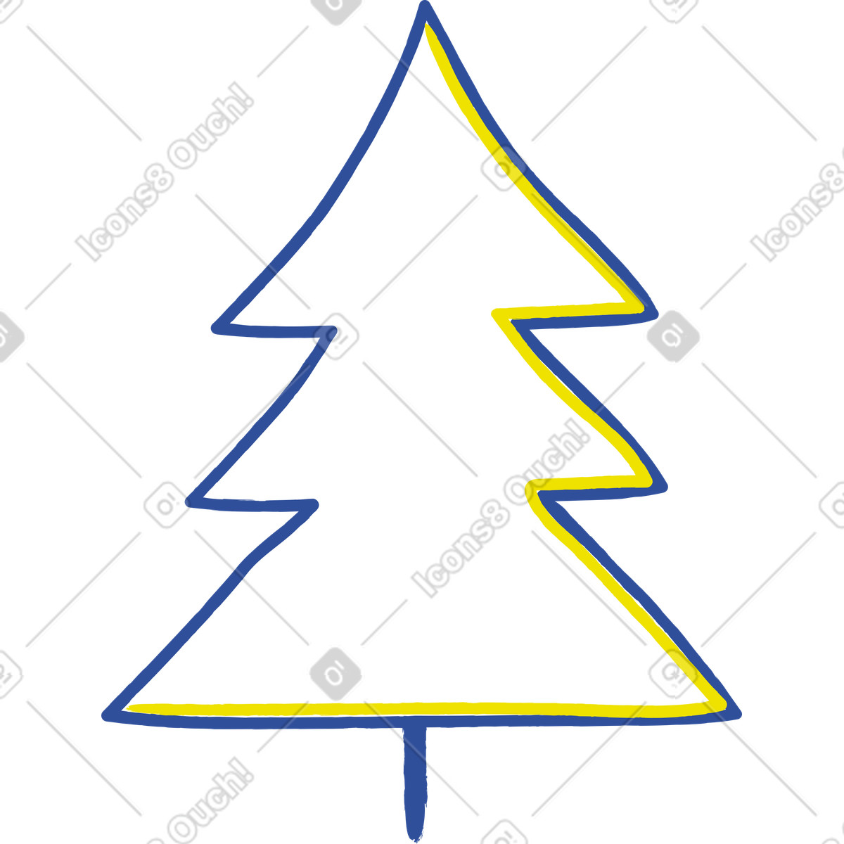 Ilustração de Árvore natal em no estilo Lime para baixar em PNG, SVG