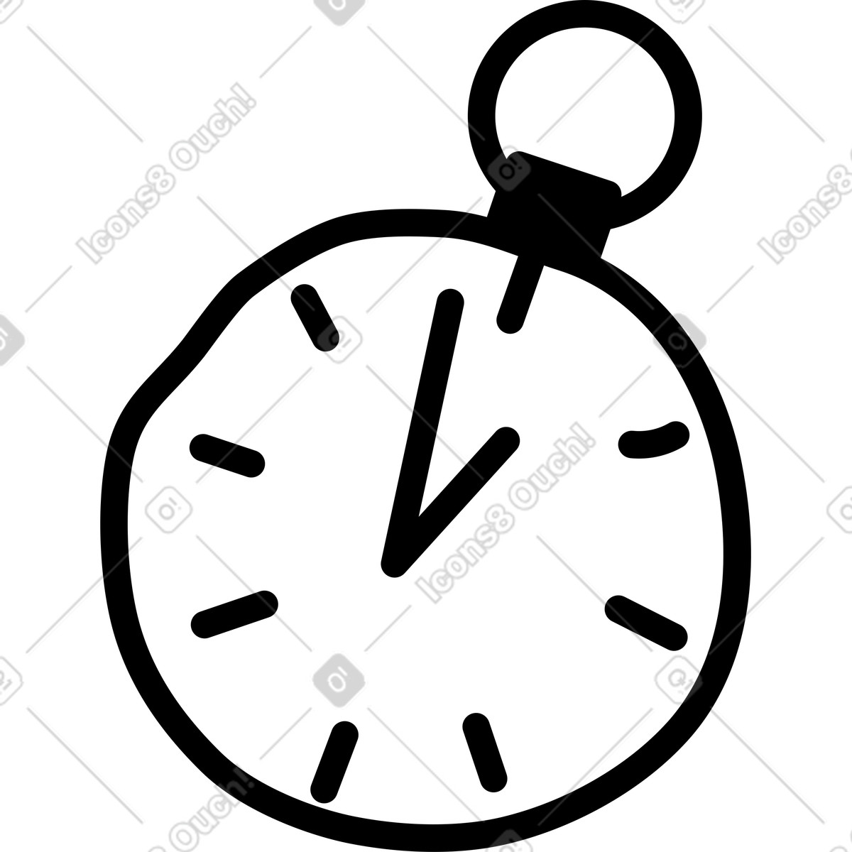 Timer illustration in Notes style download in PNG, SVG