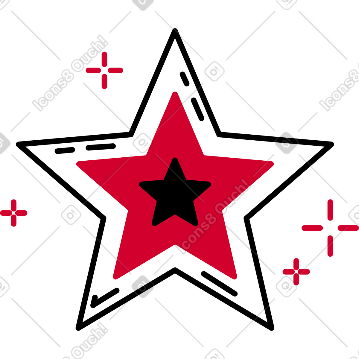 Star illustration in PNG, SVG