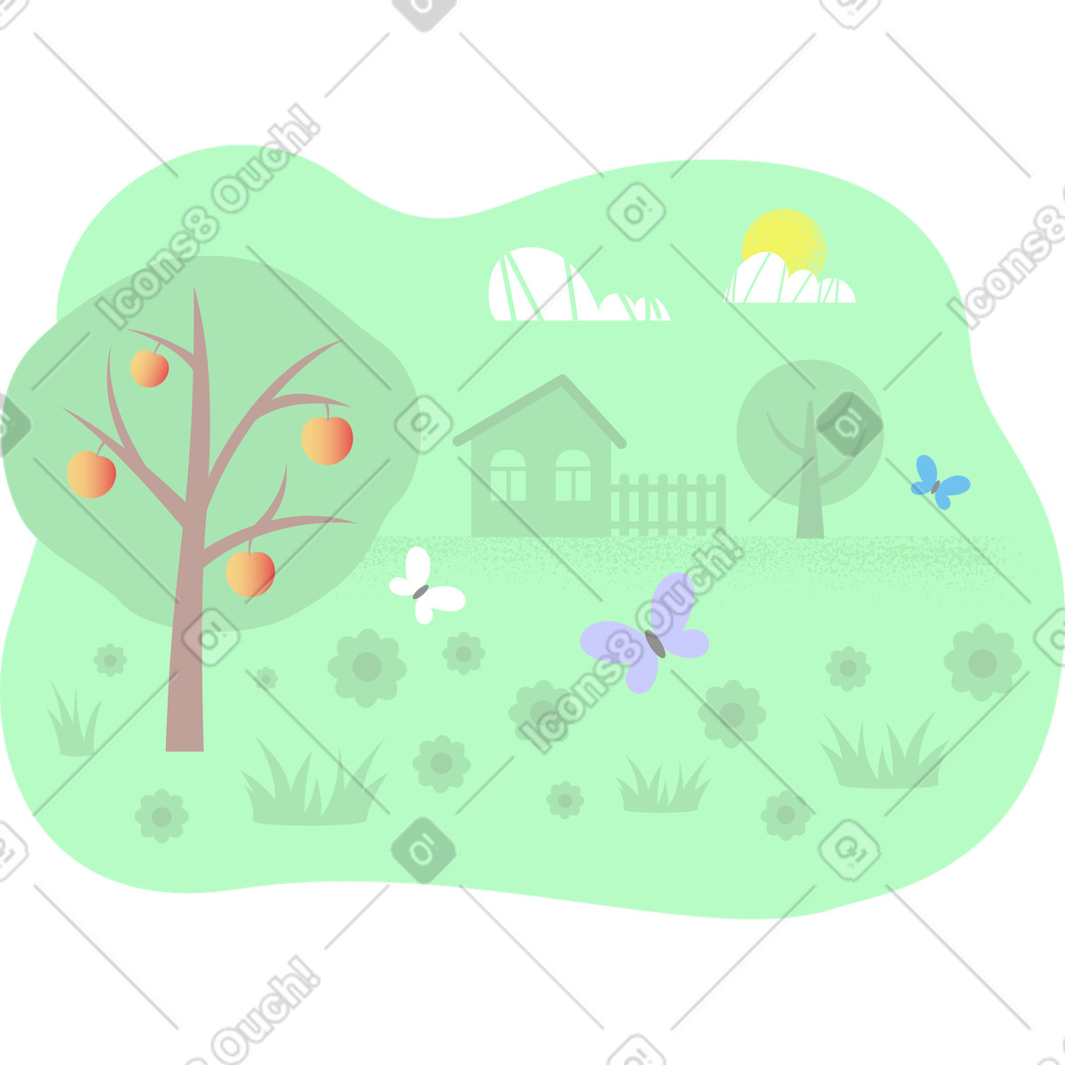 下载 Pale 风格的 夏季 插画，支持 PNG、SVG 格式