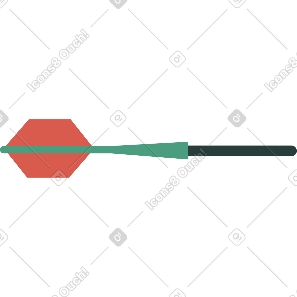 Dardo illustrazione in stile Macaroni scarica in PNG, SVG
