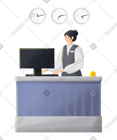 酒店前台 PNG, SVG