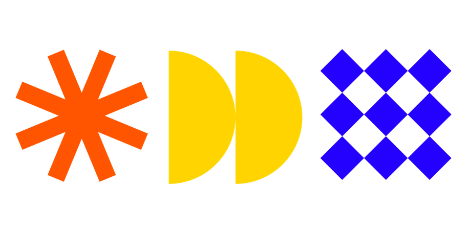 Colorful geometric pattern with circles and shapes - Framework style illustration