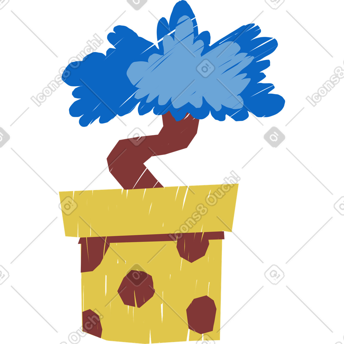Pflanze-Illustration im Sleepy-Stil als Download in PNG, SVG