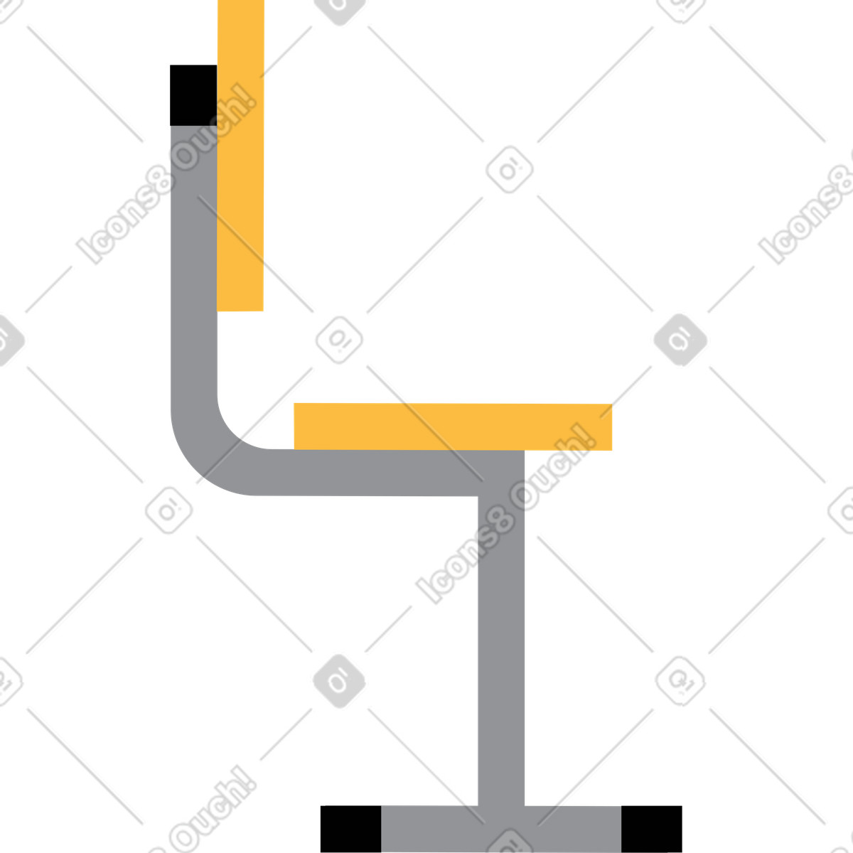 Stuhl-Illustration im Burgundy-Stil als Download in PNG, SVG