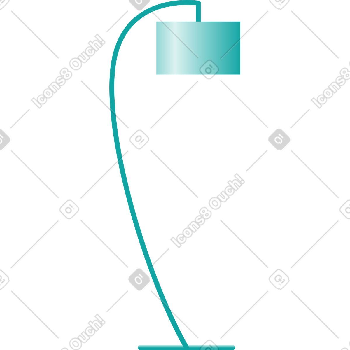 Lampada da pavimento illustrazione in stile Office scarica in PNG, SVG