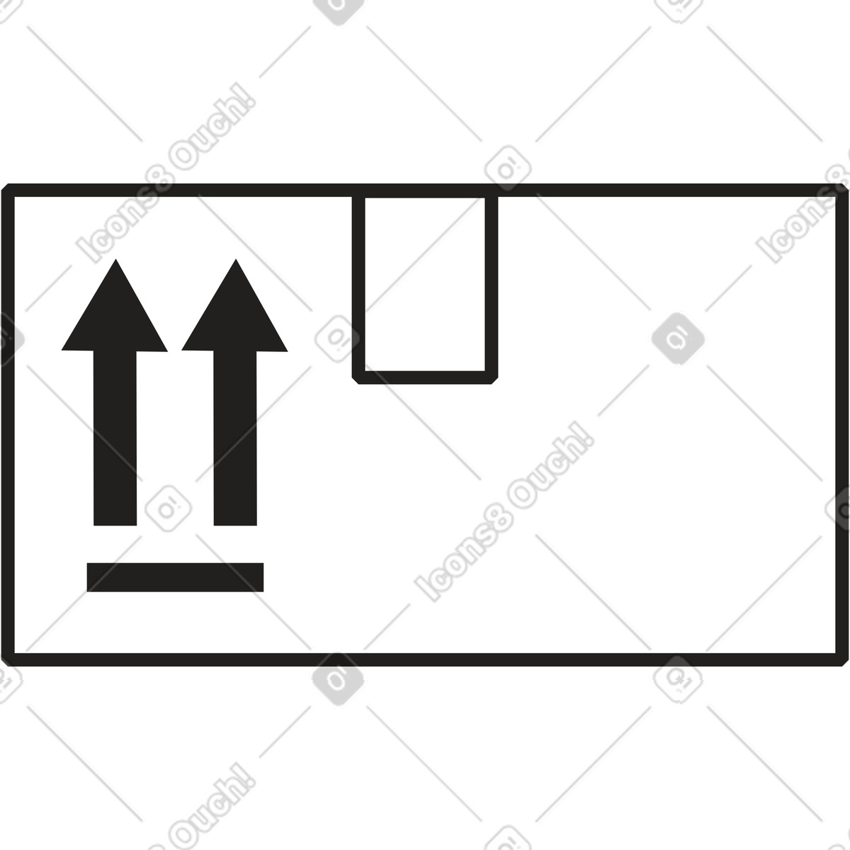 Ilustración Caja postal beige en estilo Dazzle Line a descargar en PNG y SVG