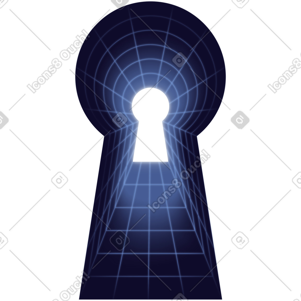 Ilustración Cerradura digital en estilo Dimension a descargar en PNG y SVG