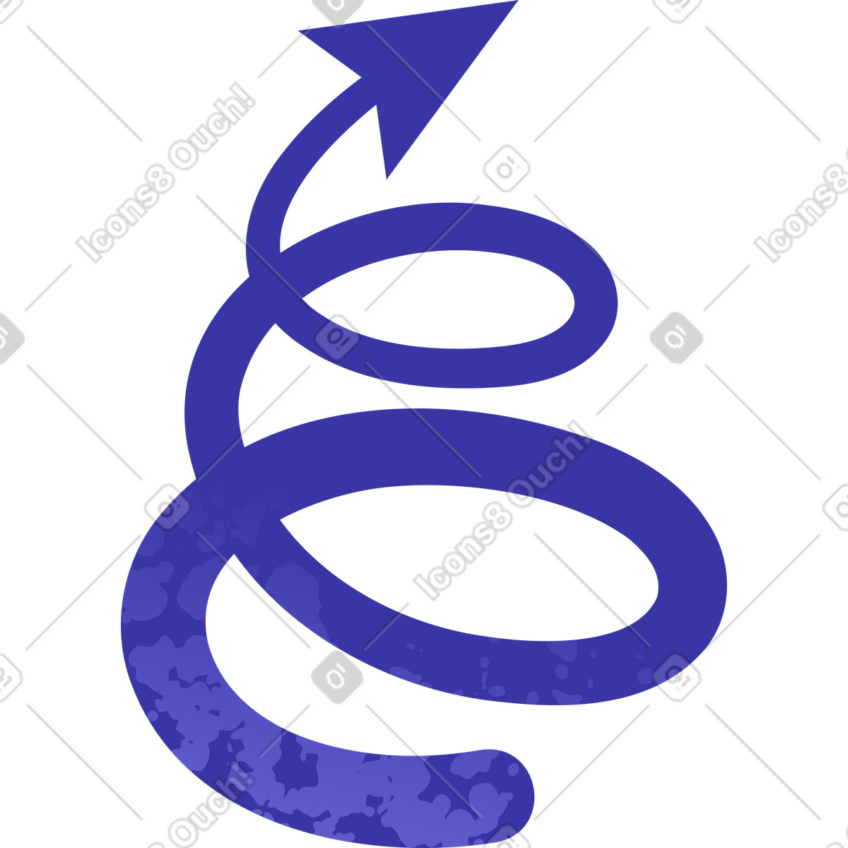 Freccia a spirale verso l'alto illustrazione in stile Bright scarica in PNG, SVG