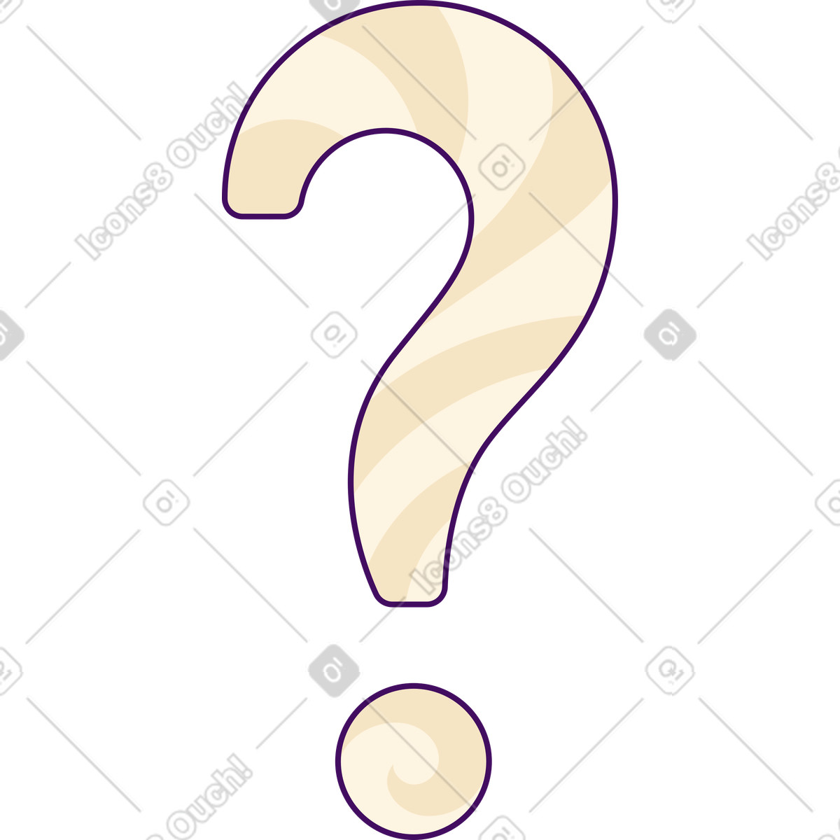 Question mark illustration in Simplistic style download in PNG, SVG