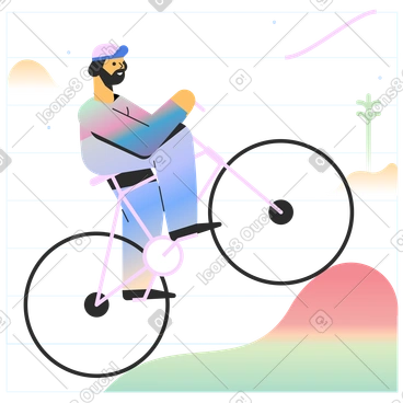 Riding a bike PNG, SVG