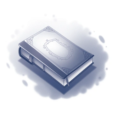 A diary floats in mid-air, surrounded by a faint, dark aura that gives it a menacing presence. The diary is leather-bound, with intricate designs embossed on its cover. Its pages appear slightly yellowed, hinting at age and mystery. The surrounding atmosphere is dense, creating a sense of foreboding as if the diary holds dark secrets. Shadows dance around the floating object, enhancing the ominous effect of the scene.