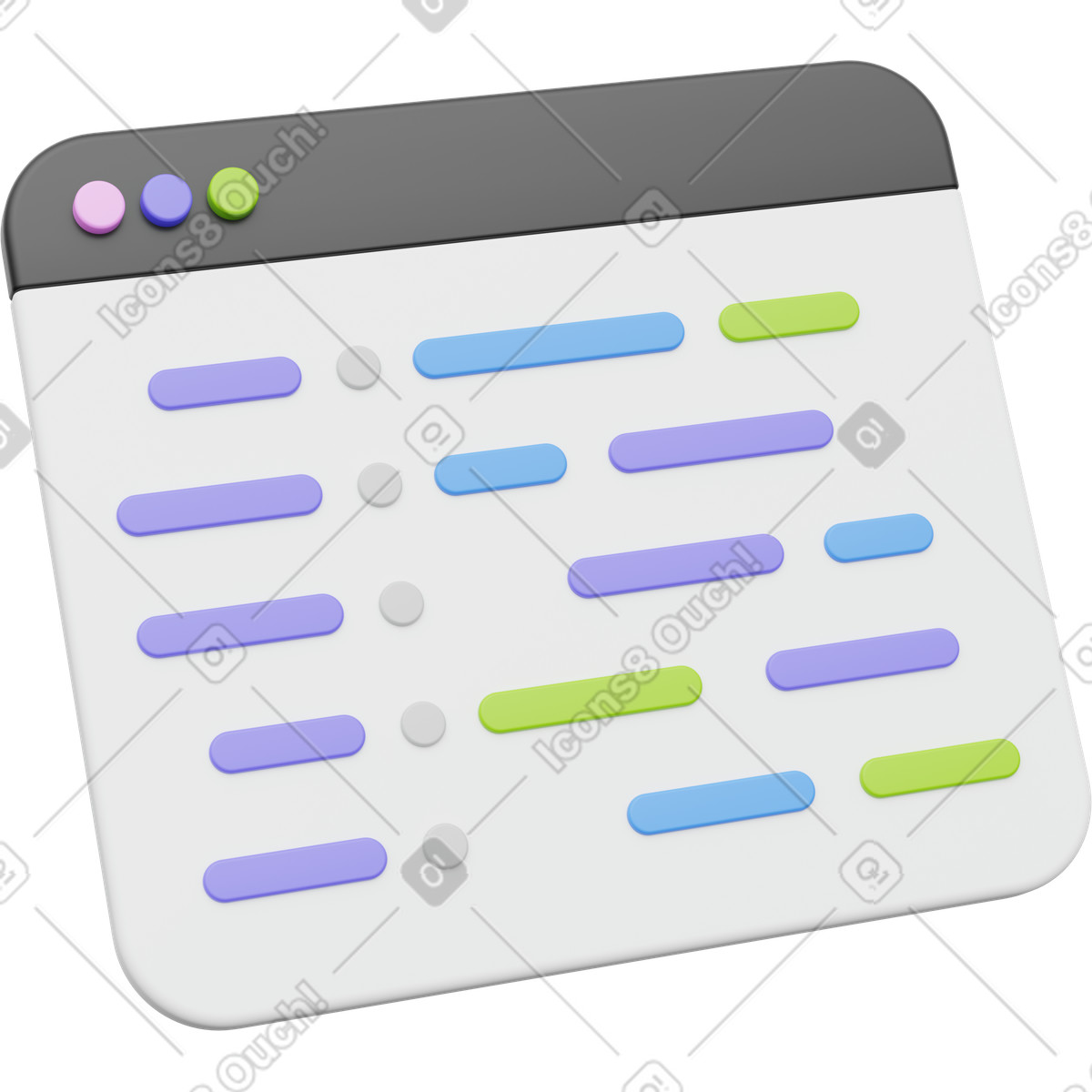 Code editor, software development, programming window illustration in PNG, SVG