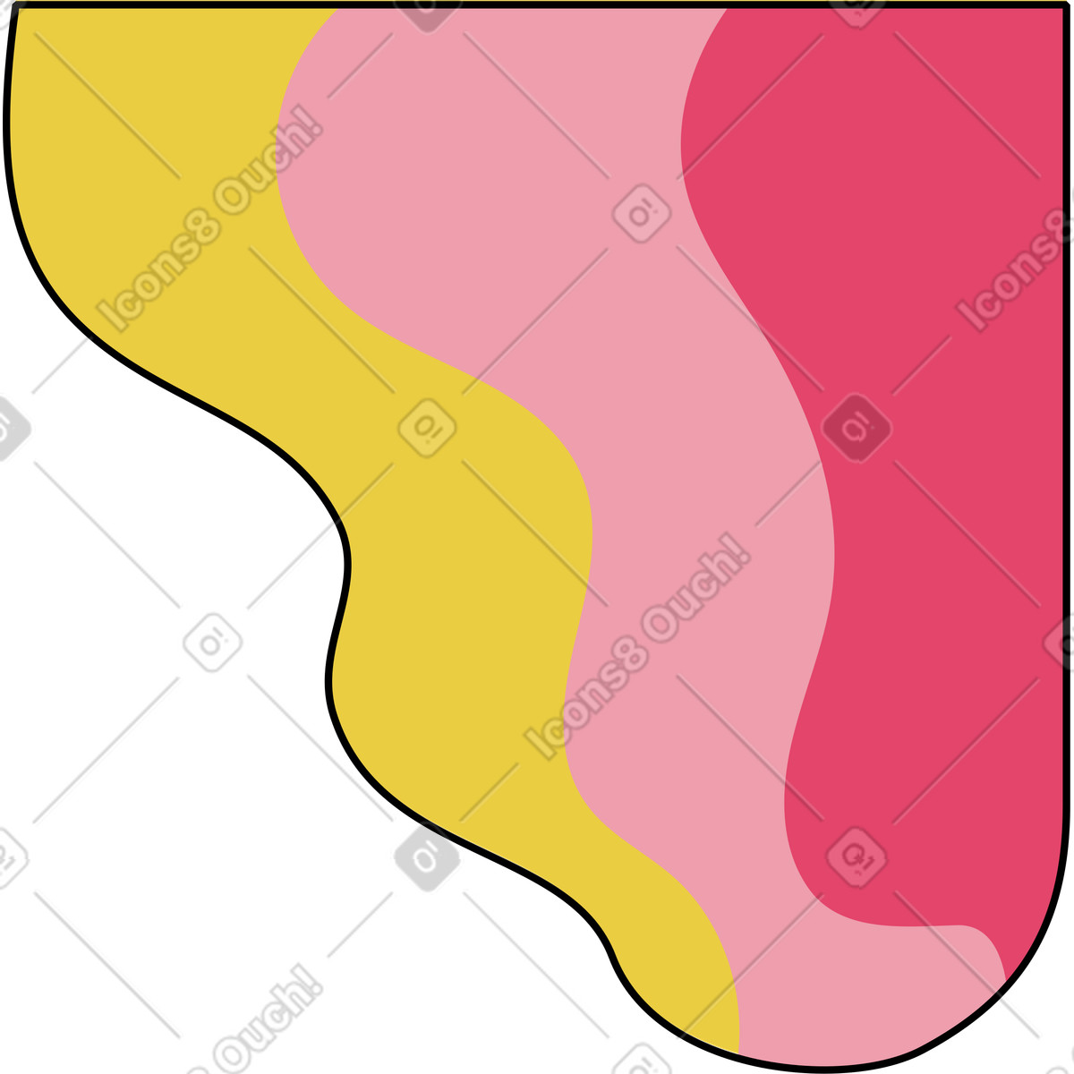 下载 Memphis 风格的 波浪形 插画，支持 PNG、SVG 格式