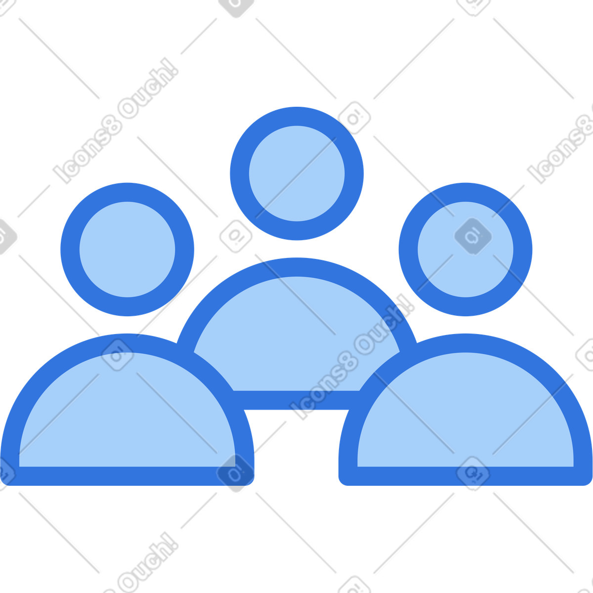 Team-symbol-Illustration im Sky-Stil als Download in PNG, SVG