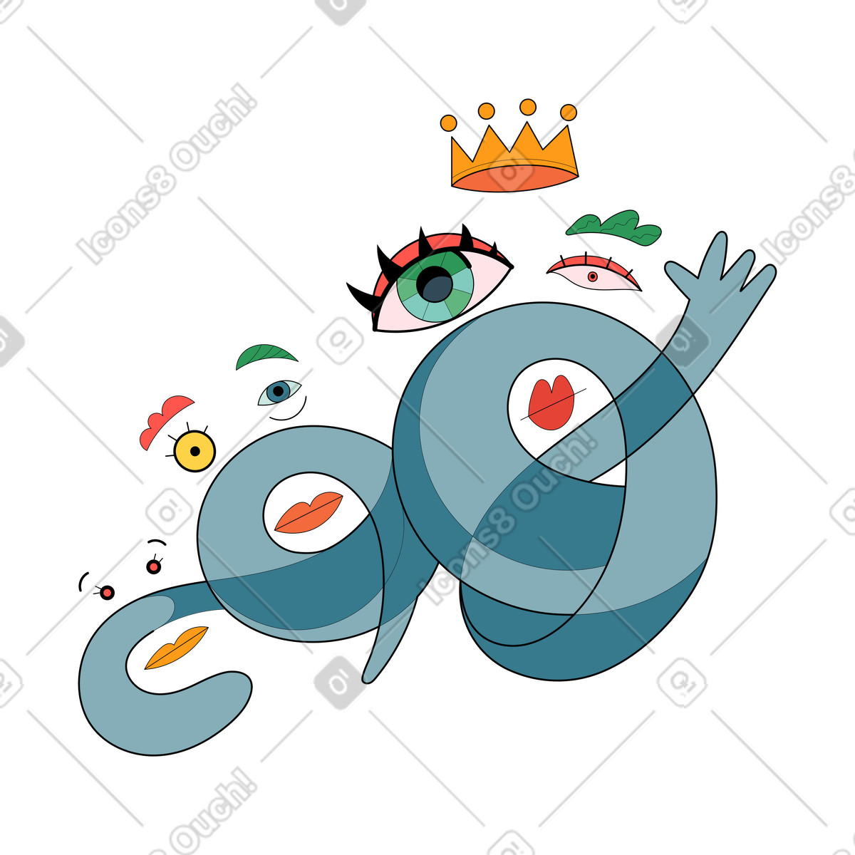 Aggiornamento illustrazione in stile Surr scarica in PNG, SVG